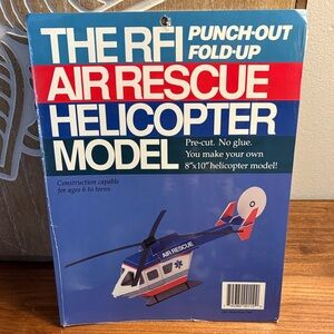 The RFI punch-out fold-up Air Rescue Helicopter Model Kit